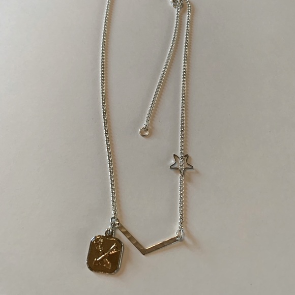 NEW Bow Arrow hand Peaced by Alise necklace sterling silver 18inch fun star - Picture 4 of 5